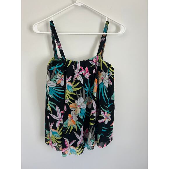 Beach House Swim Kate Mesh Tankini Top - Tropic Bloom - 10 NWT - Picture 6 of 9